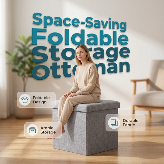 📦✨ Cub de Depozitare Multifuncțional cu Scaun Tapițat – Spațiu Ascuns, Confort Maxim și Design Modern! 🛋️💡