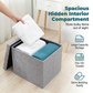 📦✨ Cub de Depozitare Multifuncțional cu Scaun Tapițat – Spațiu Ascuns, Confort Maxim și Design Modern! 🛋️💡
