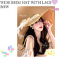 👒✨ Pălărie la Modă cu Boruri Larga și Fundă din Dantelă – Eleganță de Vară, Protecție Solară și Farmec Romantic! 🌸☀️
