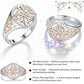 💍✨ Inel Elegant cu Model Celtic și Zirconiu Bicolor – Design Unic, Strălucire Fascinantă și Simbol al Eternității! 🌿👑