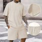 👕✨ Set de Vară pentru Bărbați (2 Piese) – Tricou Oversize cu Umeri Căzuți și Pantaloni Scurți cu Șnur: Stil Relaxat, Confort Absolut! 🩳😎