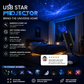 ✨ Transformă-ți camera într-o galaxie – Proiector HD de stele, plug-and-play, cu 10 diapozitive cosmice – ramburs 🌌