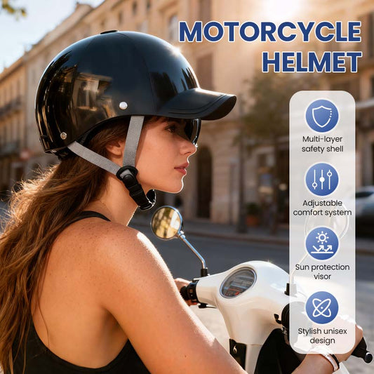 🧢 Cască de Motocicletă în Stil de Șapcă de Baseball Unisex – Siguranță cu un Aer Cool și Relaxat! 🏍️