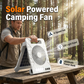 🌞 Ventilator de Exterior cu Dublă Sursă de Energie, Panou Solar și Lumină Integrată – Răcoare și Iluminat Sustenabil Oriunde te Afli! 🏕️