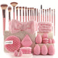 🖌️ Set Complet de Pensule și Bureței pentru Machiaj – Tot Ceea Ce Ai Nevoie pentru un Look Impecabil! ✨
