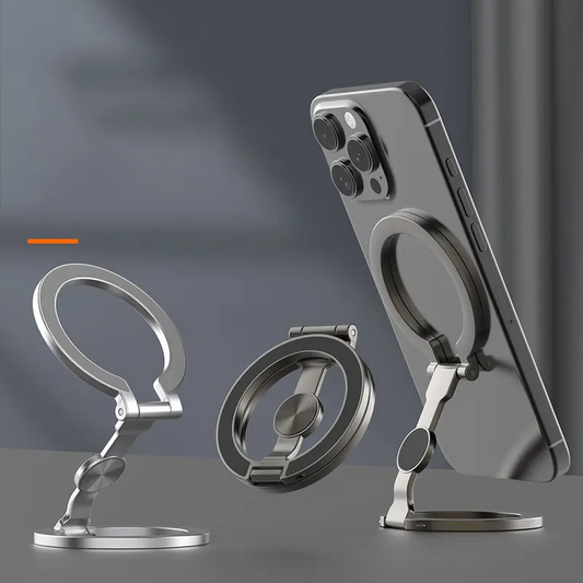 🧲 Suport Magnetic pentru Telefon, Pliabil și Ultra-Subțire – Prindere Puternică, Rotație la 360° și Utilizare Versatilă (Grilaj de Aer, Birou sau Mână) 🚗