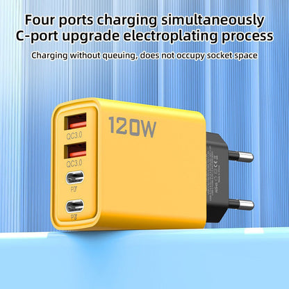 ⚡ Încărcător Rapid 120W cu 4 Porturi! 🔌