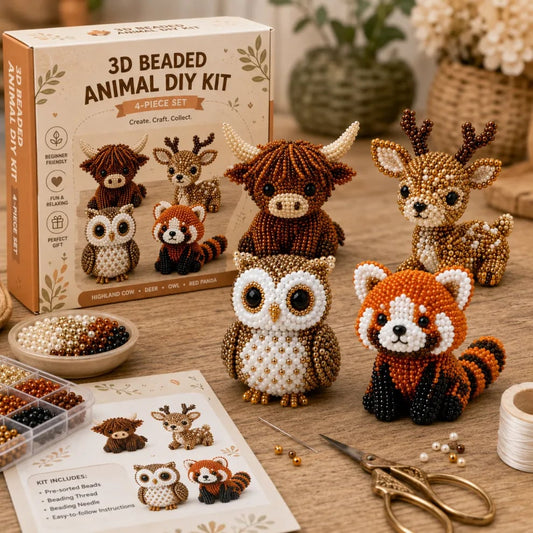 🧸 Set de Creație cu Animale 3D din Mărgele! ✨
