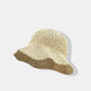 🌊 Esențiale de plajă : Pălărie de paie manuală, bor lat, femei 👒😍