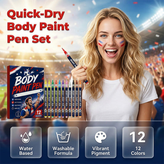 Vibrant Water-Based Body Paint Pen Set