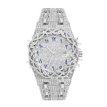 ✨ High-Luxury Diamond Quartz Watch ⌚