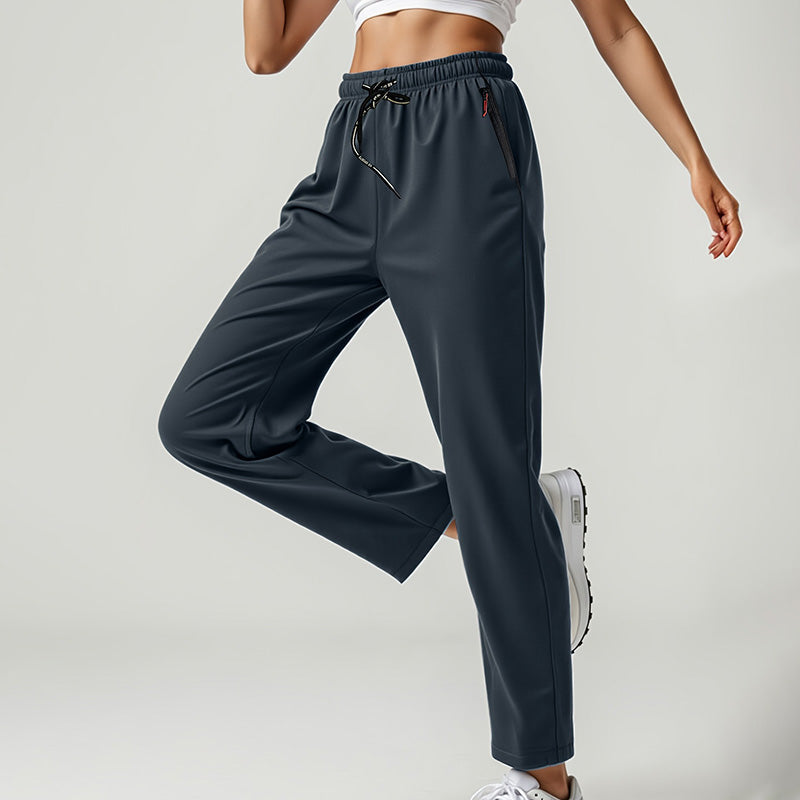 👖Elastic Drawstring Waist, Straight & Comfortable🌀 Women's Casual Trousers – Adjustable Waist & Lightweight Breathable | Everyday Commute Ease ✨