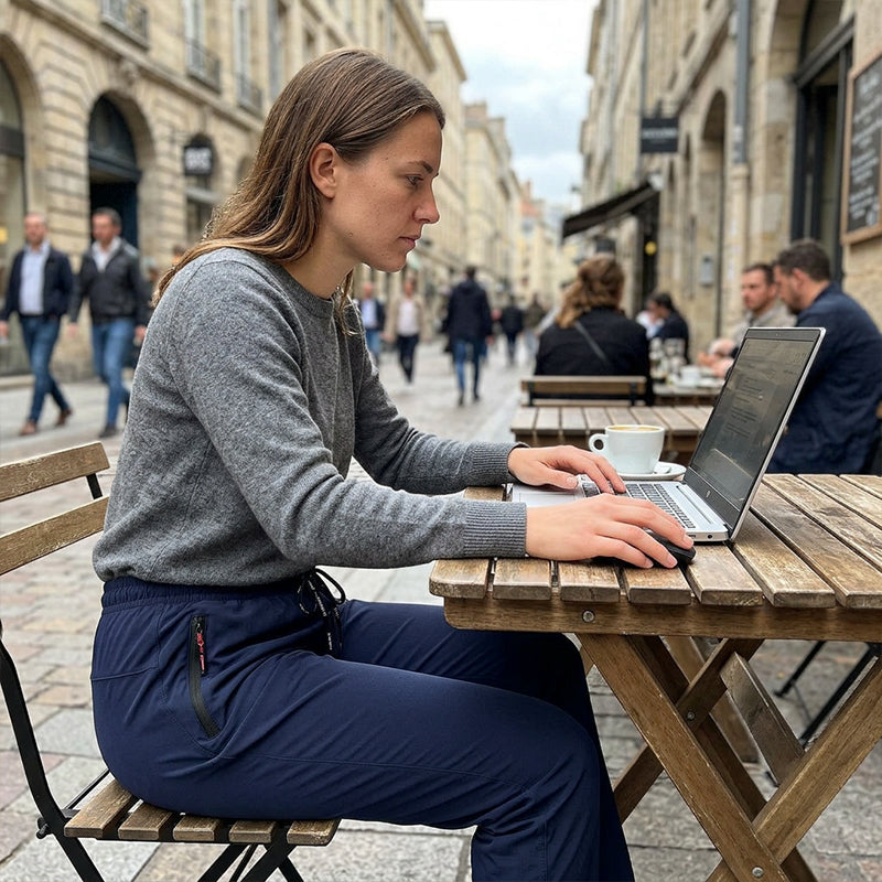 👖Elastic Drawstring Waist, Straight & Comfortable🌀 Women's Casual Trousers – Adjustable Waist & Lightweight Breathable | Everyday Commute Ease ✨