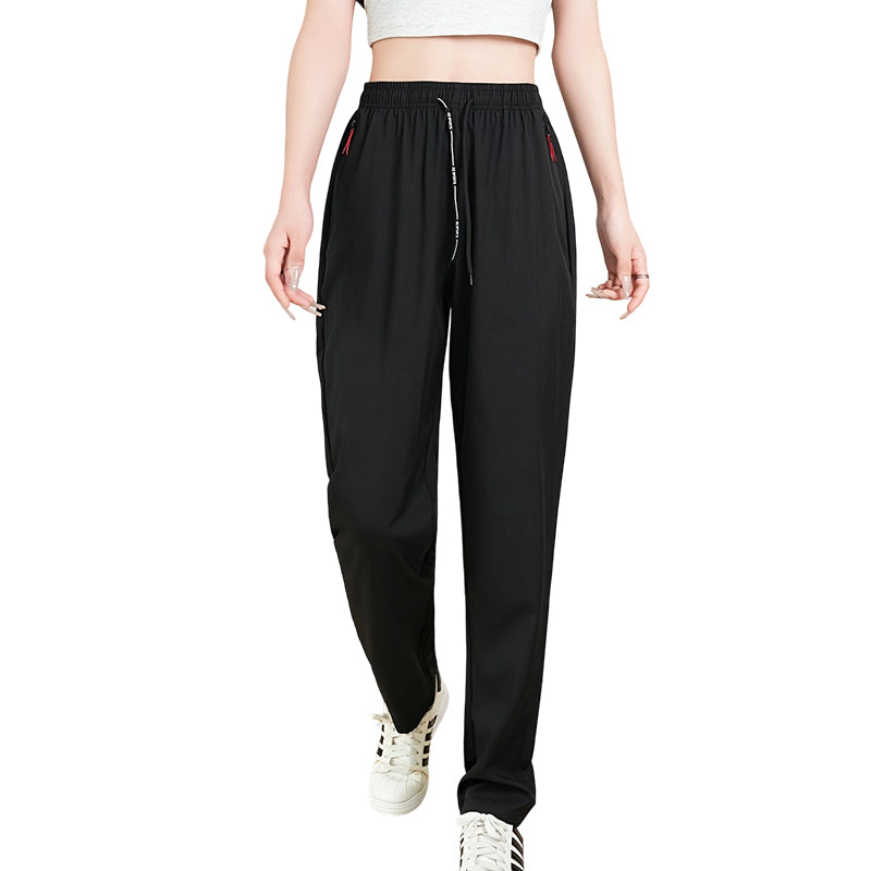 👖Elastic Drawstring Waist, Straight & Comfortable🌀 Women's Casual Trousers – Adjustable Waist & Lightweight Breathable | Everyday Commute Ease ✨