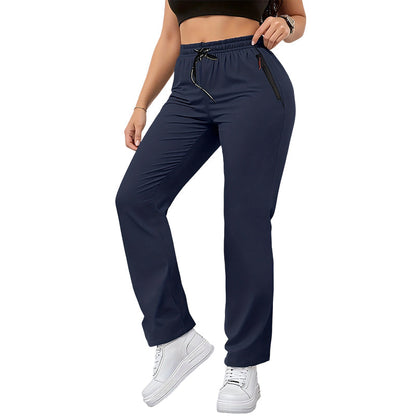 👖Elastic Drawstring Waist, Straight & Comfortable🌀 Women's Casual Trousers – Adjustable Waist & Lightweight Breathable | Everyday Commute Ease ✨