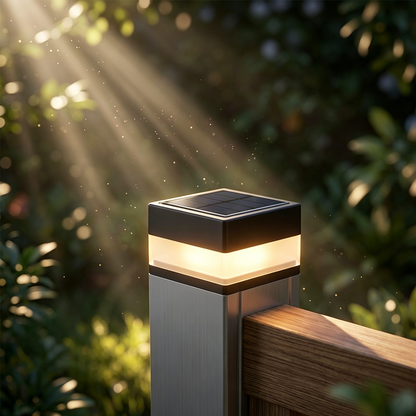 ✨ Lumini Solare Impermeabile pentru Capacul Stâlpilor 🏡