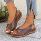 ✨ Sandale Vintage Confortabile cu Vârf Decupat pentru Femei 👡
