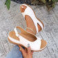 ✨ Sandale Vintage Confortabile cu Vârf Decupat pentru Femei 👡