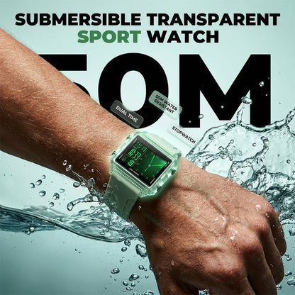 ✨ Ceas Digital Transparent, Rezistent la Apă ⌚