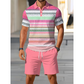 👕 Set Bărbați Cămașă și Shorts Vară, Special Sezon Cald ☀️