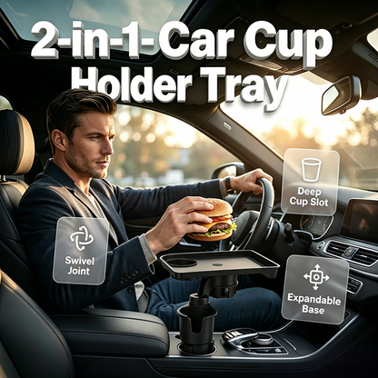 🥤 Suport Auto Extensibil cu Tavă: Paharele Mari Nu Mai Cad pe Banchetă! 🚗