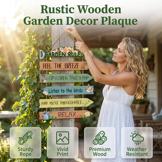 ✨ Placă Decorativă Rustică din Lemn pentru Grădină: Farmec Natural și Atmosferă Călduroasă! 🌿