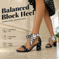 Women Polka Dot Block Heel Sandals