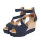 👡 Sandale Wedge Peep-Toe cu Baretă: Eleganță & Confort de Vară! ✨