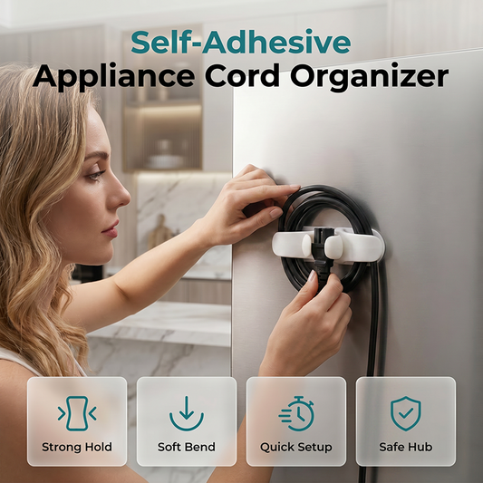 🔌 Organizator Autoadeziv din Silicon pentru Cabluri: Ordine Perfectă și Siguranță în Bucătărie! 🏠✨