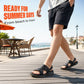 👞 Sandale Bărbătești din Piele – Șlapi Slip-On Duali pentru Exterior și Plajă | Confort de Vară 🏖️☀️
