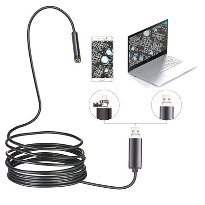 📷 Endoscop USB Rezistent la Apă cu LED – Inspectare Clară în Locuri Întunecate și Umede 🔦