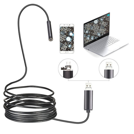 📷 Endoscop USB Rezistent la Apă cu LED – Inspectare Clară în Locuri Întunecate și Umede 🔦