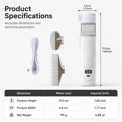 ⌛LIMITED TIME PRICE: ONLY ￡13.99!!!🔥Electric Pet Grooming Comb🐕Keep your furry friends away from mites, fleas and tangled fur！
