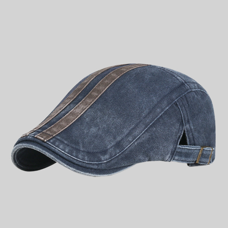 🎩Vintage Style, Unisex Fit🎁 Vintage Flat-Brim Cap – Adjustable Side Straps & Cotton Blend