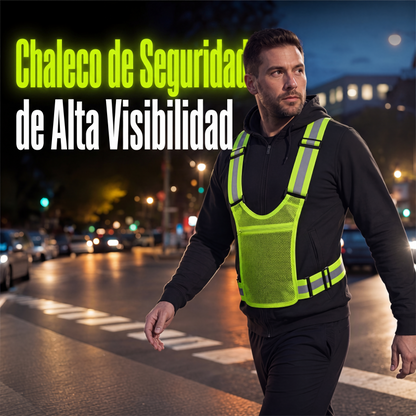 🌟High Visibility, Night Safety🦺 High-Visibility Safety Vest – Fluorescent Color & Wide Reflective Bands | Perfect for Walking, Cycling & Road Work, Boosts Night Visibility ✨