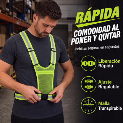 🌟High Visibility, Night Safety🦺 High-Visibility Safety Vest – Fluorescent Color & Wide Reflective Bands | Perfect for Walking, Cycling & Road Work, Boosts Night Visibility ✨