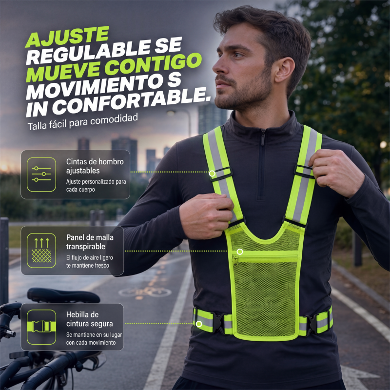 🌟High Visibility, Night Safety🦺 High-Visibility Safety Vest – Fluorescent Color & Wide Reflective Bands | Perfect for Walking, Cycling & Road Work, Boosts Night Visibility ✨