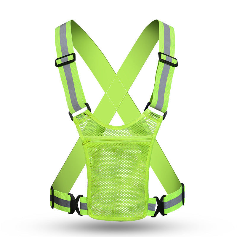 🌟High Visibility, Night Safety🦺 High-Visibility Safety Vest – Fluorescent Color & Wide Reflective Bands | Perfect for Walking, Cycling & Road Work, Boosts Night Visibility ✨