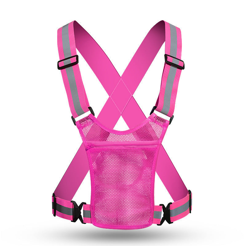 🌟High Visibility, Night Safety🦺 High-Visibility Safety Vest – Fluorescent Color & Wide Reflective Bands | Perfect for Walking, Cycling & Road Work, Boosts Night Visibility ✨