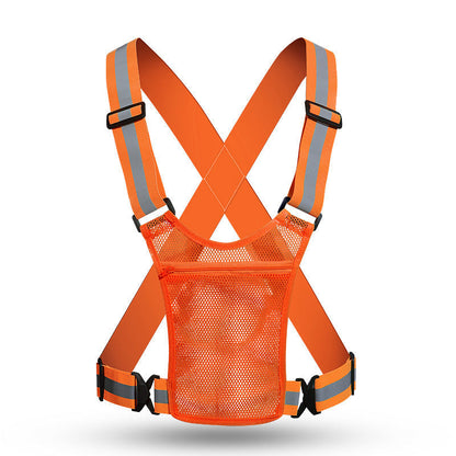 🌟High Visibility, Night Safety🦺 High-Visibility Safety Vest – Fluorescent Color & Wide Reflective Bands | Perfect for Walking, Cycling & Road Work, Boosts Night Visibility ✨
