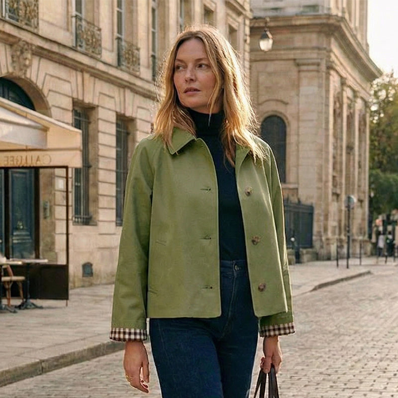 🌸  Women's Single-Breasted Cropped Jacket – Premium Blend & Breathable | Perfect for Spring, Autumn & Winter Layering ✨
