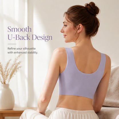 ☁️Seamless & Wireless, All-Day Comfort👙 Women's Seamless Lace Bra – W-Shaped Soft Support & U-Back | Perfect for Daily Wear & Invisible Comfort, No More Marks ✨