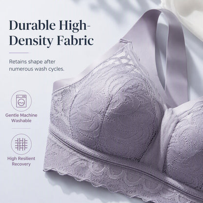 ☁️Seamless & Wireless, All-Day Comfort👙 Women's Seamless Lace Bra – W-Shaped Soft Support & U-Back | Perfect for Daily Wear & Invisible Comfort, No More Marks ✨