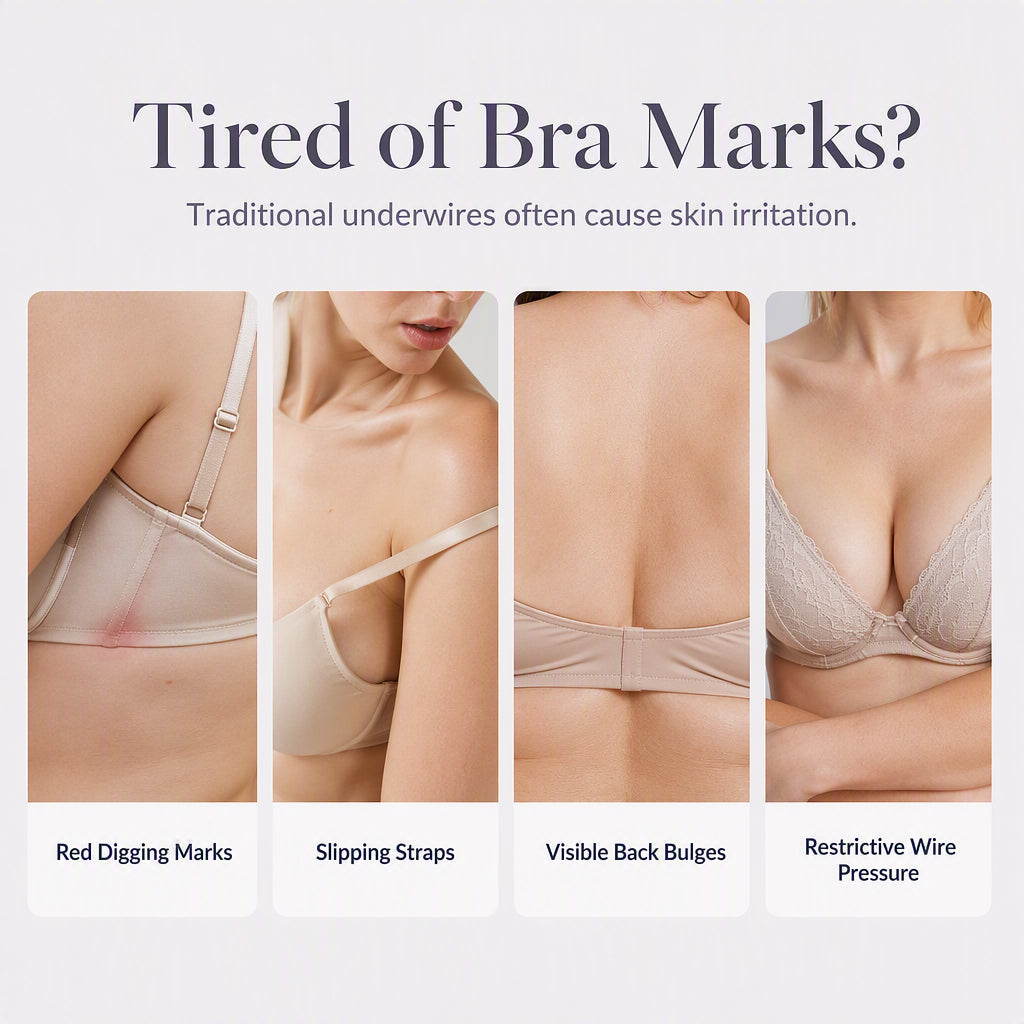 ☁️Seamless & Wireless, All-Day Comfort👙 Women's Seamless Lace Bra – W-Shaped Soft Support & U-Back | Perfect for Daily Wear & Invisible Comfort, No More Marks ✨