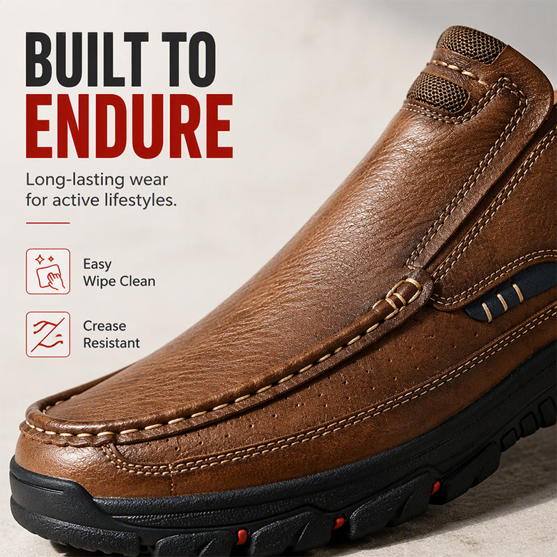 👞 Step In & Go | Men's Comfortable Slip-On PU Leather Shoes⚡