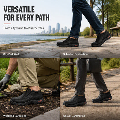👞 Step In & Go | Men's Comfortable Slip-On PU Leather Shoes⚡