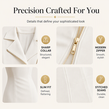 👗Effortless & Versatile, Everyday Wear – Women's Zipper-Front Slit Dress ✨