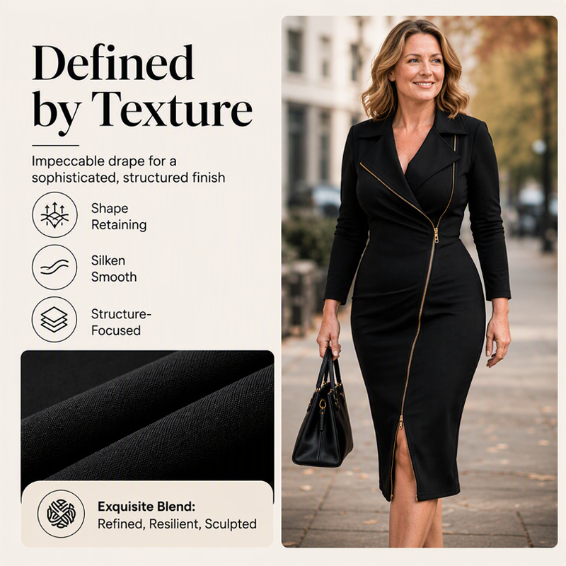 👗Effortless & Versatile, Everyday Wear – Women's Zipper-Front Slit Dress ✨