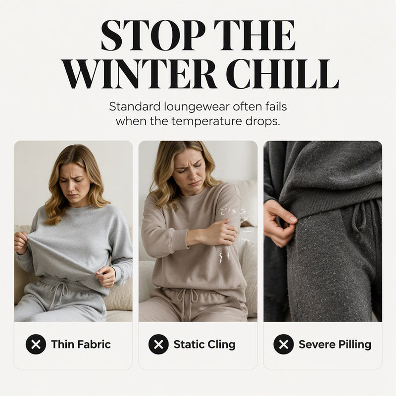 🌸Plus-Size Loose Fit, Multi-Season🧥 Women's Geometric Plush Thermal Set – S-5XL & Spring/Autumn/Winter ✨
