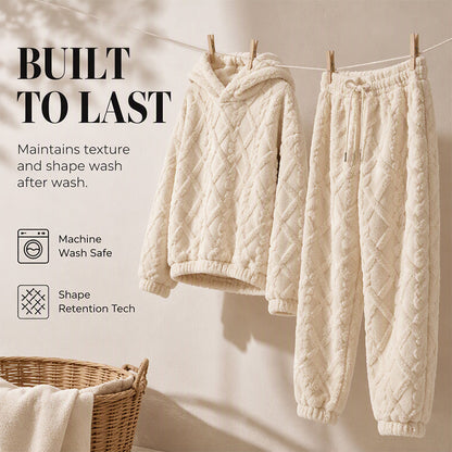 🌸Plus-Size Loose Fit, Multi-Season🧥 Women's Geometric Plush Thermal Set – S-5XL & Spring/Autumn/Winter ✨